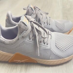 NWOT Reebok Light Gray Sneakers with Gum Accents